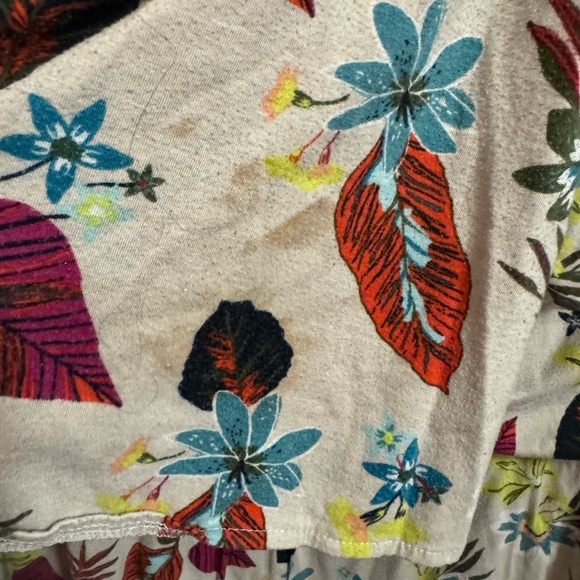 Very Worn and Loved Floral No-Shoulder Women's House Dress - Picture 6 of 8